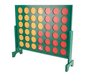 Wooden Indoor Outdoor Giant Connect Four In A Row Game Set 120X109cm Green