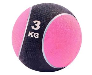 York 3kg Medicine Weighted Ball Fitness/Crossfit/Gym/Training Pink YRK60153A