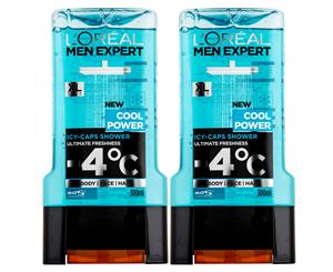 2 x L'Oral Men Expert Cool Power Shower Gel 300mL