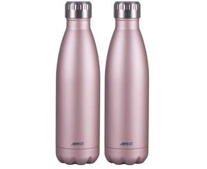 2x Avanti 500ml Water Vacuum Thermo Bottle 2 Wall Stainless Steel Cold Drink PK