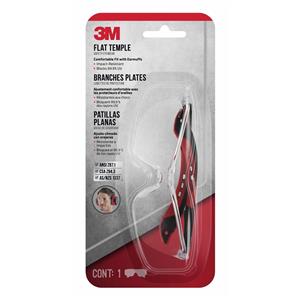 3M Black / Clear Flat Temple Safety Glasses