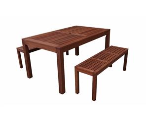 3pc 1.5m Table & Bench Set