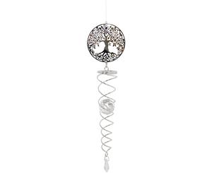 56cm Tree of Life Crystal Vortex Spinner Illusion Decor - Sun Catcher - Silver