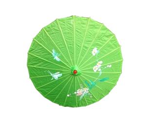 6x Chinese Japanese Bamboo Parasol Umbrella - Light Green