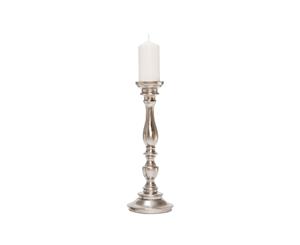 ALEXA 44cm Tall Single Candle Stand - Nickel