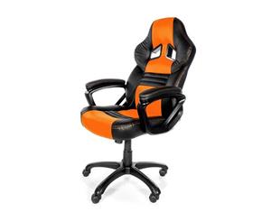 Arozzi Monza Adjustable Ergonomic Desk Chair - Black & Orange