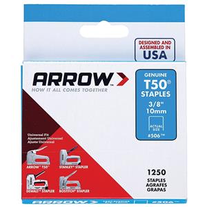 Arrow 10mm T50 Staples - 1250 Pack
