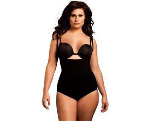 Body Wrap Shapewear Fuller Figure Black Bodysuit 45008