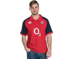 Canterbury Mens England Alternate Short Sleeve Rugby Shirt - Union Red Marl