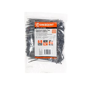 Crescent 150 x 3.6mm Black Cable Ties - 500 Pack