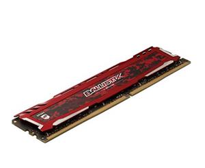 Crucial Ballistix Sport LT 8GB (2x4GB) DDR4 UDIMM 2666MHz CL16 16-18-18 Gaming Memory for Desktop PC Red Color