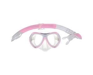 Crystal Junior Silicone Mask & Snorkel Set - Pink