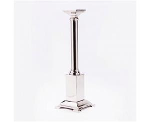 DYNASTY 60cm Tall Square Based Candle Stand with Nickel Finish