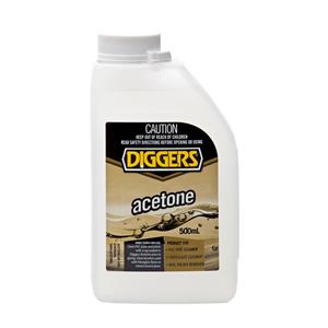 Diggers 500ml Acetone Cleaning Solvent