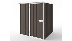 EasyShed S1515 Tall Flat Roof Garden Shed - Jasmine Brown