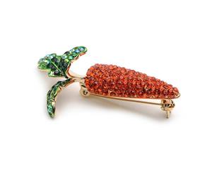 Fashion Carrot Crystal Brooches Pin