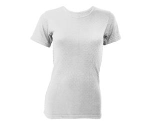 Floso Ladies/Womens Thermal Underwear Short Sleeve T-Shirt/Top (Standard Range) (White) - THERM130