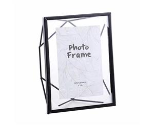 Geometric Picture Frame 4x6 Photo Display for Desk-Black