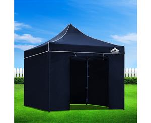 Instahut 3x3M Aluminium Outdoor Gazebo Folding Marquee Tent Canopy Pop Up Party Camping Navy