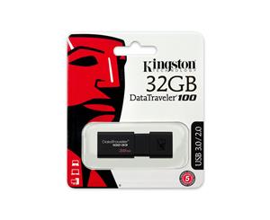 KINGSTON DataTraveler DT100G3 32GB USB 3.0 Flash - Black