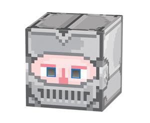 Knight 8-Bit Pixel Costume Box Head