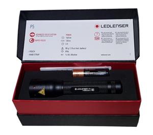 LED LENSER Latest P5 Compact AA Focusable 140Lumen Flashlight - Black