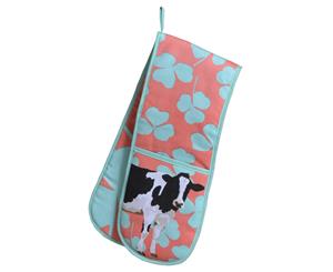 Leslie Gerry Friesian Cow Design Double Oven Glove