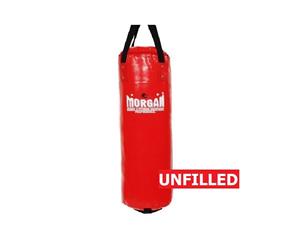 MORGAN X-Large 3Ft Stubby Punch Bag Muay Thai Boxing MMA UNFILLED RED - Red