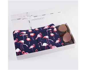 Men's Flamingo Swim Shorts + Sunglass Pack Resort Pack - Flamingo - Blue