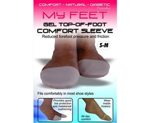 My Feet Gel Top of Foot Comfort Sleeve Pain Relief Cushioning (pair)