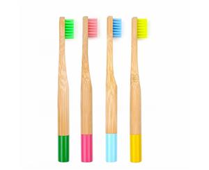 Natural Bamboo Biodegradable Handle Toothbrushes-Kids Size-Pack of 4