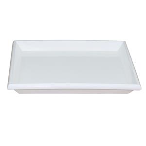 Northcote Pottery White 'Glazed Look' Square Saucer - 250mm