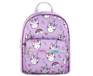 OMG Accessories Kids' Unicorn & Rainbows Hologram Print Mini Backpack - Lavender