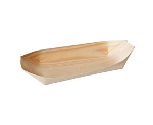 Pack of 50 Oval Boat Bio Wood 170 x 85mm