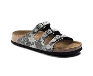 Papillio Florida Birko-Flor Damask Grey Soft Footbed Sandals