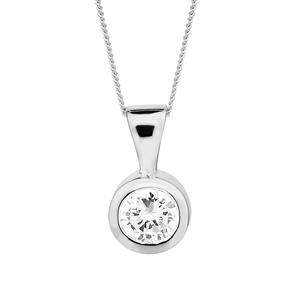 Pendant with a Cubic Zirconia in Sterling Silver
