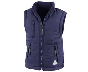 Result Childrens Unisex Ultra Padded Bodywarmer / Gilet (Water Repellent & Windproof) (Navy) - RW3235