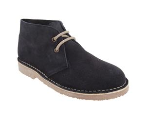 Roamers Adults Unisex Real Suede Unlined Desert Boots (Navy) - DF112