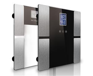 SOGA 2 x Digital Body Fat Scale Bathroom Scale Weight Gym Glass Water LCD Black/Glass