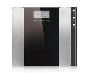 SOGA Black Digital Body Fat Scale Bathroom Weight Gym Glass Water LCD Electronic