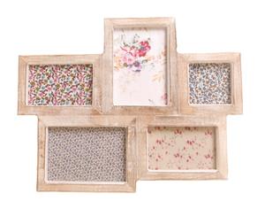 Sass & Belle White Wood Photo Frame with 5 Apertures