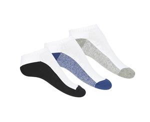 Socks 3pk Kids Ankle Red - Grey