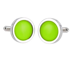 Sonia Spencer pure colour stainless steel cufflinks Lime