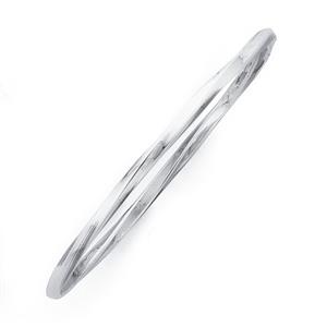 Sterling Silver 65mm Solid Twist Bangle