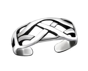 Sterling Silver Intertwining Adjustable Toe Ring