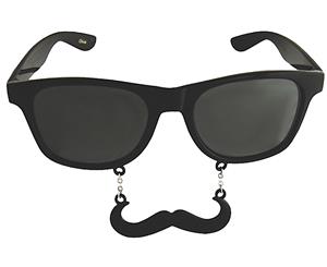 Sunstache Black Stache Eye Glasses Adult Costume Accessory