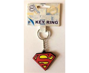 Superman DC Comics Rubber Logo Keyring
