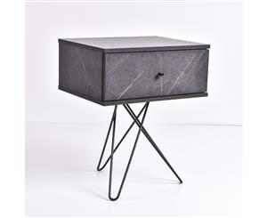 Susie Bedside Table (Grey Stone)