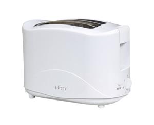 Tiffany Touch Electric 750W 2 Slice/Slot Bread Toaster Sandwich/Toast Maker WHT