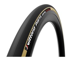 Vittoria Pista Control Graphene 2.0 Tubular Tyre - Black/Tan 700 x 23mm - Black/Tan